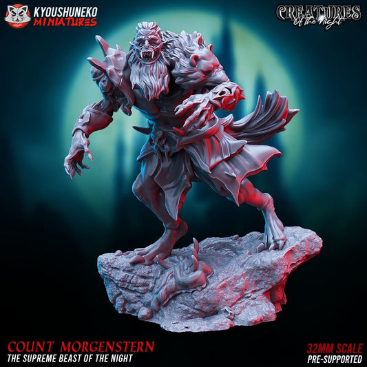 Count Morgernstern | Vampire Werewolf Lord | Resin 3D Printed Miniature | RPG DND Pathfinder | Kyoushuneko