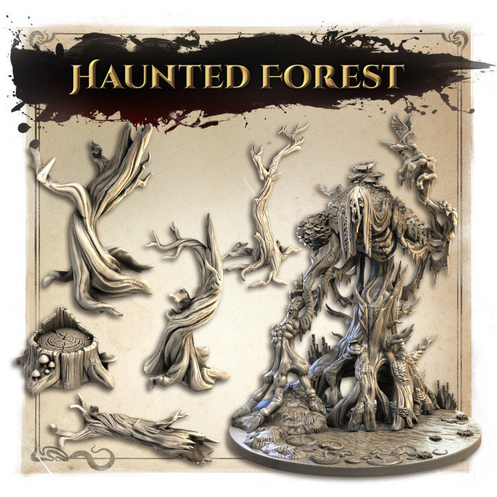 Terrain: Haunted Forest | Wicked Hills | Resin 3D Printed Miniature | RPG | DND