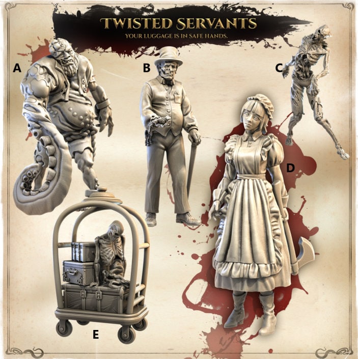 Corrupted Asylum Staff | Wicked Hills | Resin 3D Printed Miniature | RPG | DND