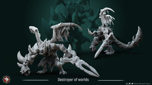 Verkoth - Destroyer Of Worlds | Huge Devil  | Resin 3D Printed Miniature | White Werewolf Tavern | RPG | D&D | DnD