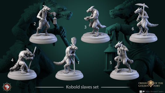 Kobold Slaves | Order Of The Golden Fury | Resin 3D Printed Miniature | White Werewolf Tavern | RPG | D&D | DnD