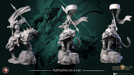 Katharina | Order Of The Golden Fury | Multiple Scales | Resin 3D Printed Miniature | White Werewolf Tavern | RPG | D&D | DnD