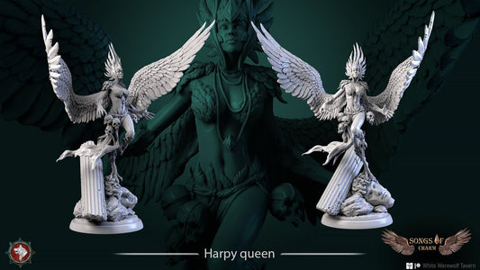Harpy Queen | Multiple Scales | Resin 3D Printed Miniature | White Werewolf Tavern | RPG | D&D | DnD