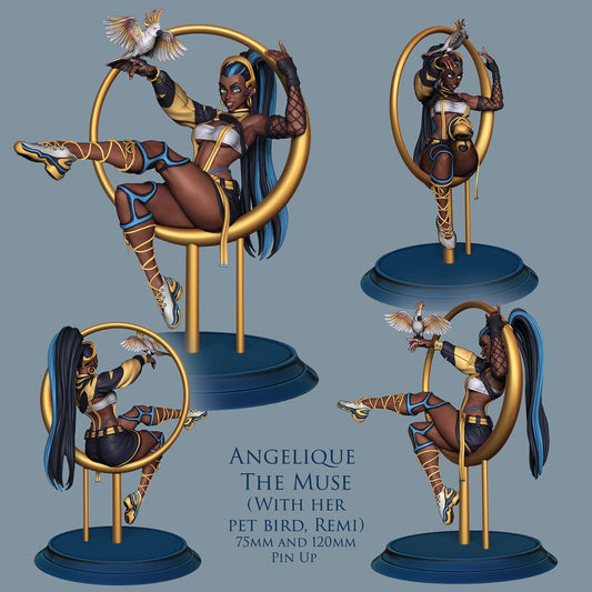 Exotic Performer Pinup | Angelique | Clothed or Nude | Resin 3D Printed Pinup | Ronin Arts Workshop