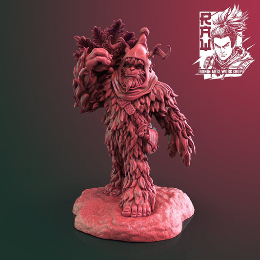 Yeti Christmas Tree Ornament | The Winter Wardens | 35mm Scale | Resin 3D Printed Miniature | Ronin Arts Workshop