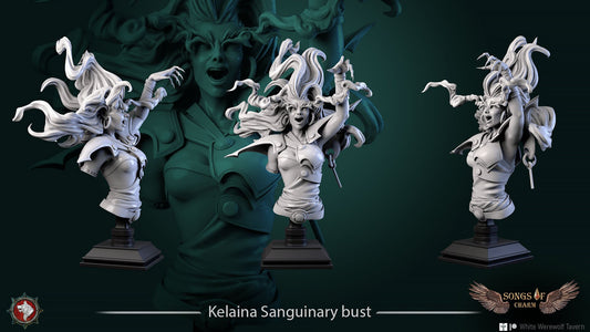 Kelaina Sanguinary | Songs Of Charm | Bust | Resin 3D Printed Miniature | White Werewolf Tavern