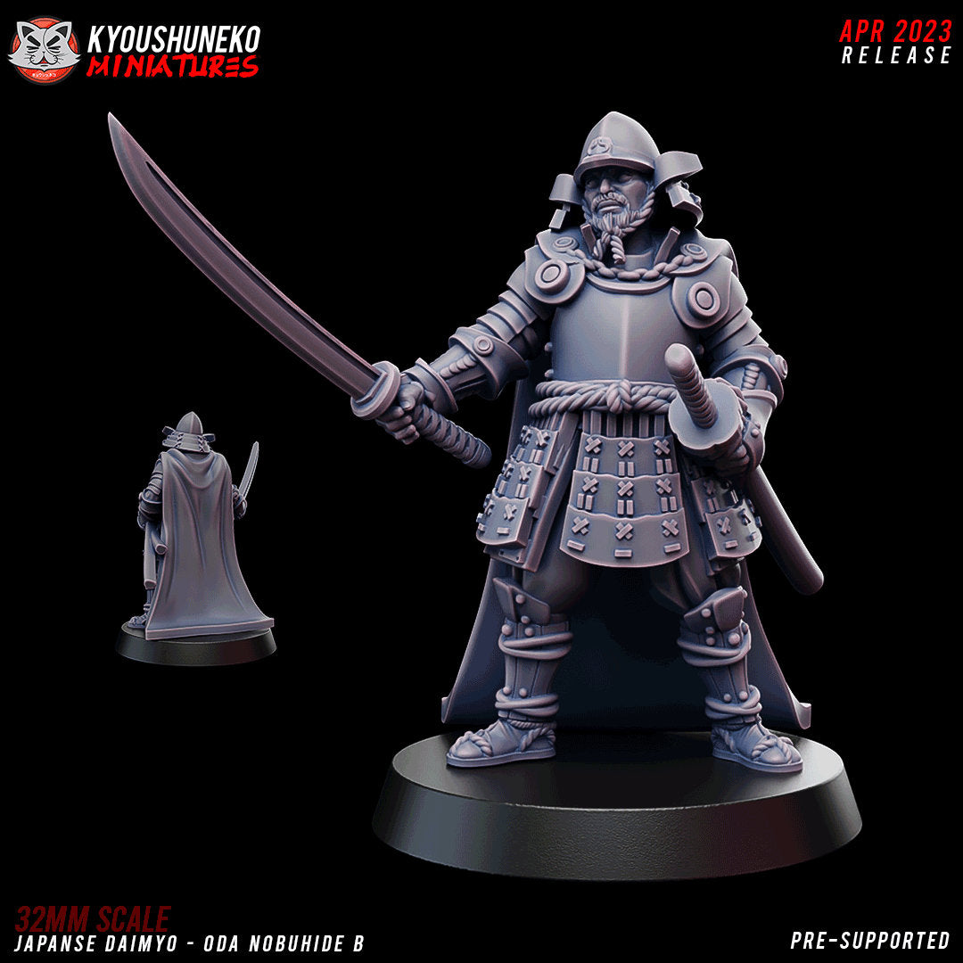Daimyo | Oda Nobuhide - Pose B | Kyoushuneko | Table Top Gaming | RPG | D&D | Pathfinder