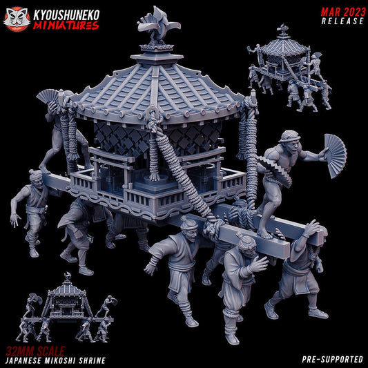 Mikoshi Shrine | Nippon | Resin 3D Printed Miniatures | Kyoushuneko | Table Top Gaming | RPG | D&D | Pathfinder