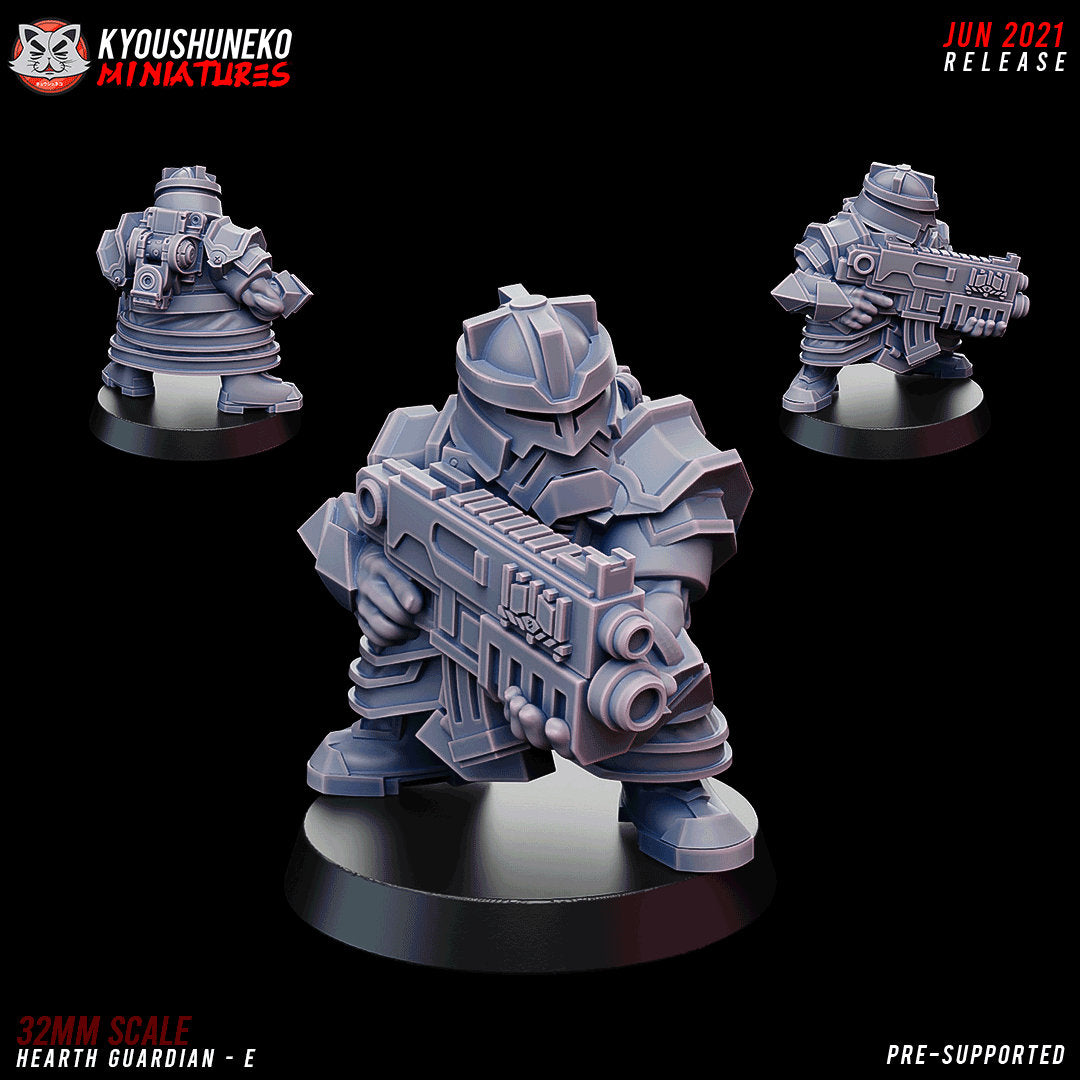 Hearth Guardians | Space Dwarfs / Squats / League of Votann | Resin 3D Printed Miniature | Kyoushuneko
