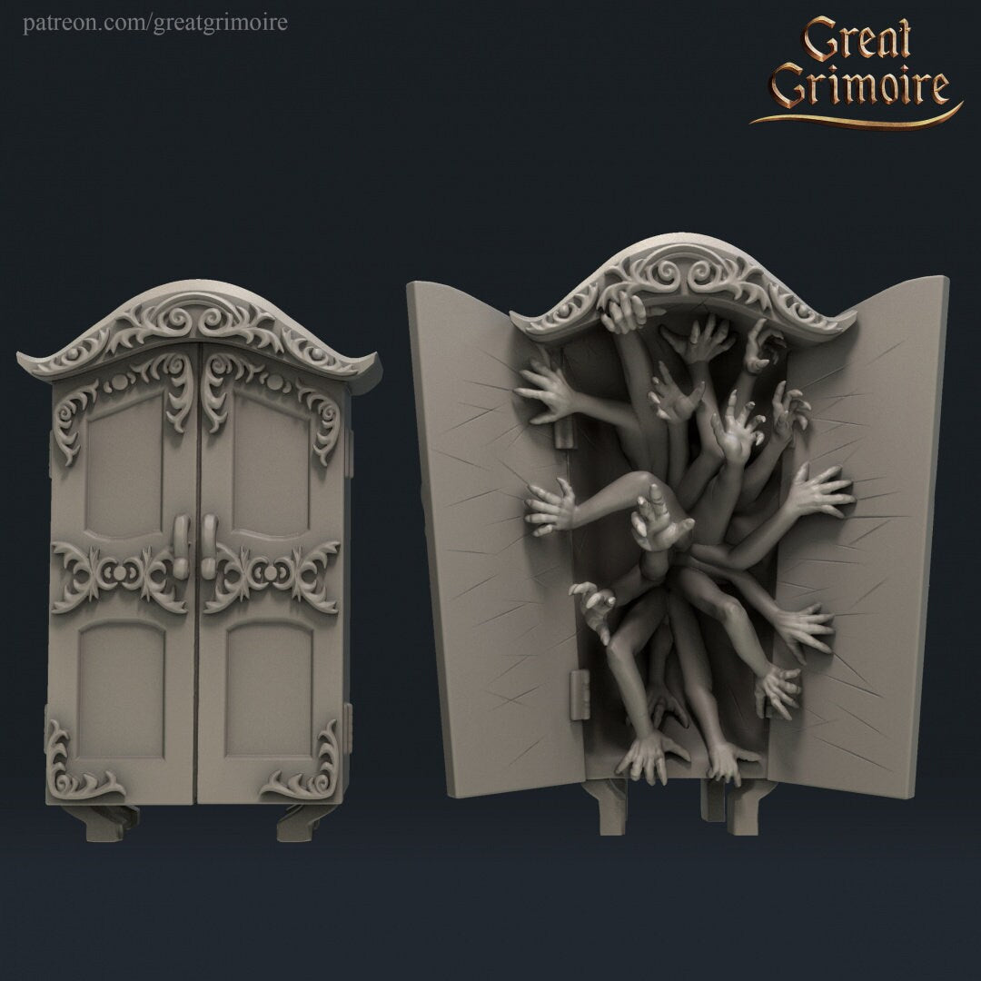 Monsters in the Closet | Wicked Hills | Resin 3D Printed Miniature | RPG | DND