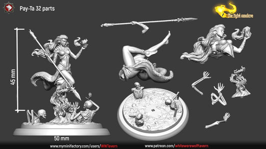Pey-Ta Exorcist Mage | The Light Conclave | Multiple Scales | Resin 3D Printed Miniature | White Werewolf Tavern | RPG | D&D | DnD