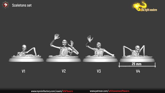 Sceletons Set | The Light Conclave | Resin 3D Printed Miniature | White Werewolf Tavern | RPG | D&D | DnD