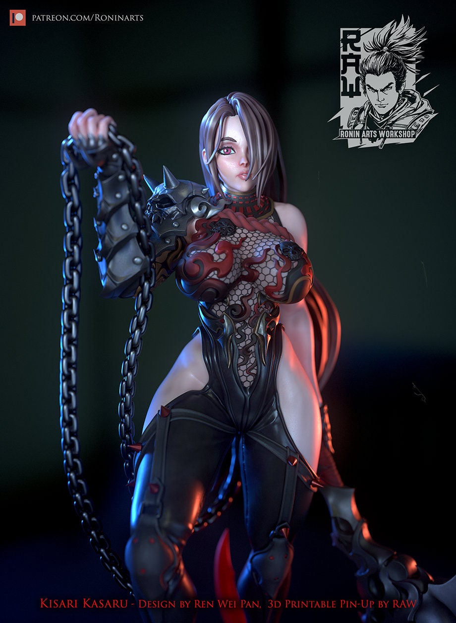 Kisari Kasaru | Deadly Fighter | Resin 3D Printed Pinup | Ronin Arts Workshop