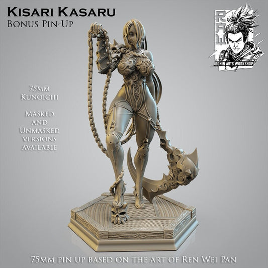 Kisari Kasaru | Deadly Fighter | Resin 3D Printed Pinup | Ronin Arts Workshop