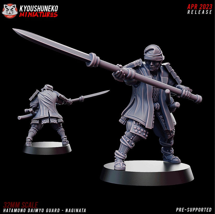 Hatamono Daimyo Guard - Naginata | Kyoushuneko | Table Top Gaming | RPG | D&D | Pathfinder