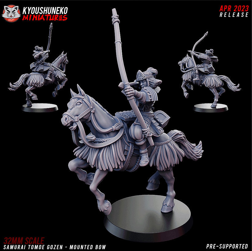 Samurai Tomoe Gozen - Mounted Bow | Female Warrior | Kyoushuneko | Table Top Gaming | RPG | D&D | Pathfinder