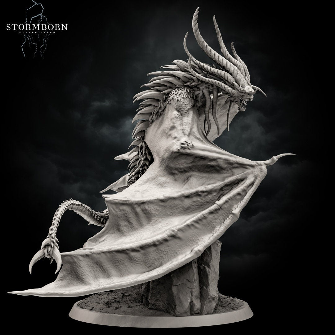 Abeloth the Accursed Dragon | Large Monster | Resin 3D Printed Miniatures | Stormborn Collectibles | Warhammer | RPG | D&D | Pathfinder