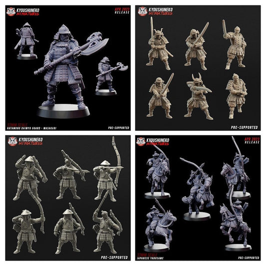 Japanese Nippon Starter Army (36 models!) | Batallion Box | Resin 3D Printed Miniatures | Warhammer Fantasy / WAP | Kyoushuneko |
