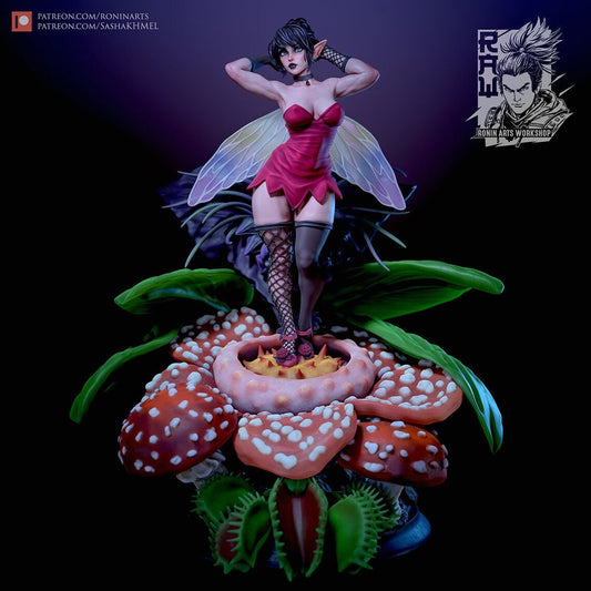 Vita the Fairy | Nude or Clothed | Resin 3D Printed Pinup | Ronin Arts Workshop