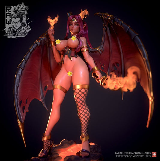 Voxlyn | Clothed or Nude | Resin 3D Printed Pinup | Ronin Arts Workshop