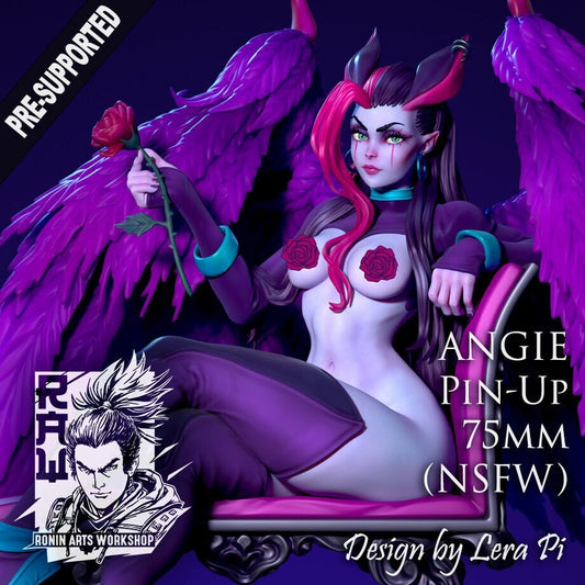 Sexy Succubus - Two Poses | Clothed or Nude | Resin 3D Printed Pinup | Ronin Arts Workshop