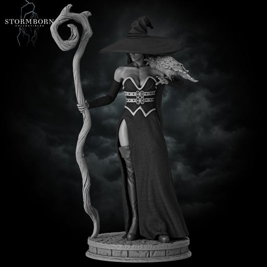 Seductive Dark Witch | 32mm or 75mm scale | Resin 3D Printed Miniature | RPG | DND | Stormborn Collectibles