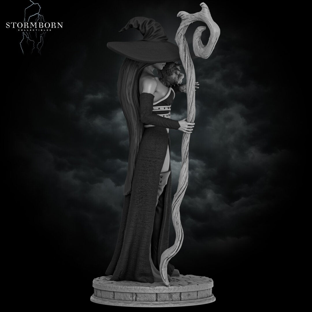 Seductive Dark Witch | 32mm or 75mm scale | Resin 3D Printed Miniature | RPG | DND | Stormborn Collectibles