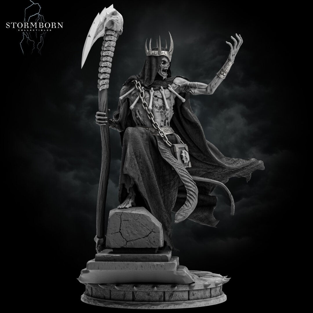 Gothric the Decayed | Lich Lord Necromancer | Undead | 32mm or 75mm scale | Resin 3D Printed Miniature | RPG | DND | Stormborn Collectibles