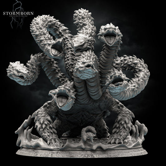 Snapping Turtle Hydra | Large Monster | 32mm or 75mm scale | Resin 3D Printed Miniature | RPG | DND | Stormborn Collectibles