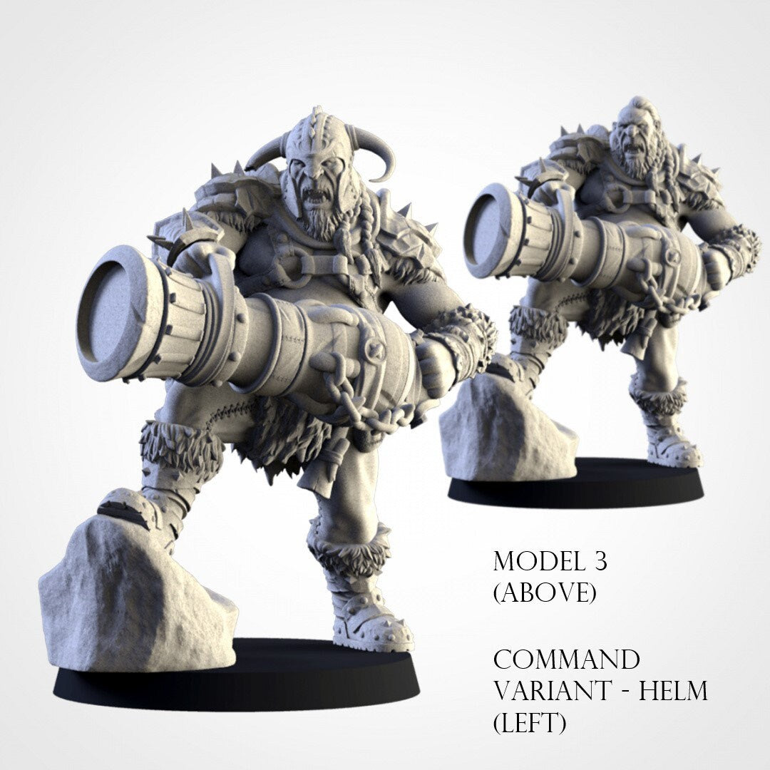 Ogre Leadbelchers | Northern Ogres | Resin 3D Printed Miniature | Txarli Factory | RPG | D&D | Warhammer