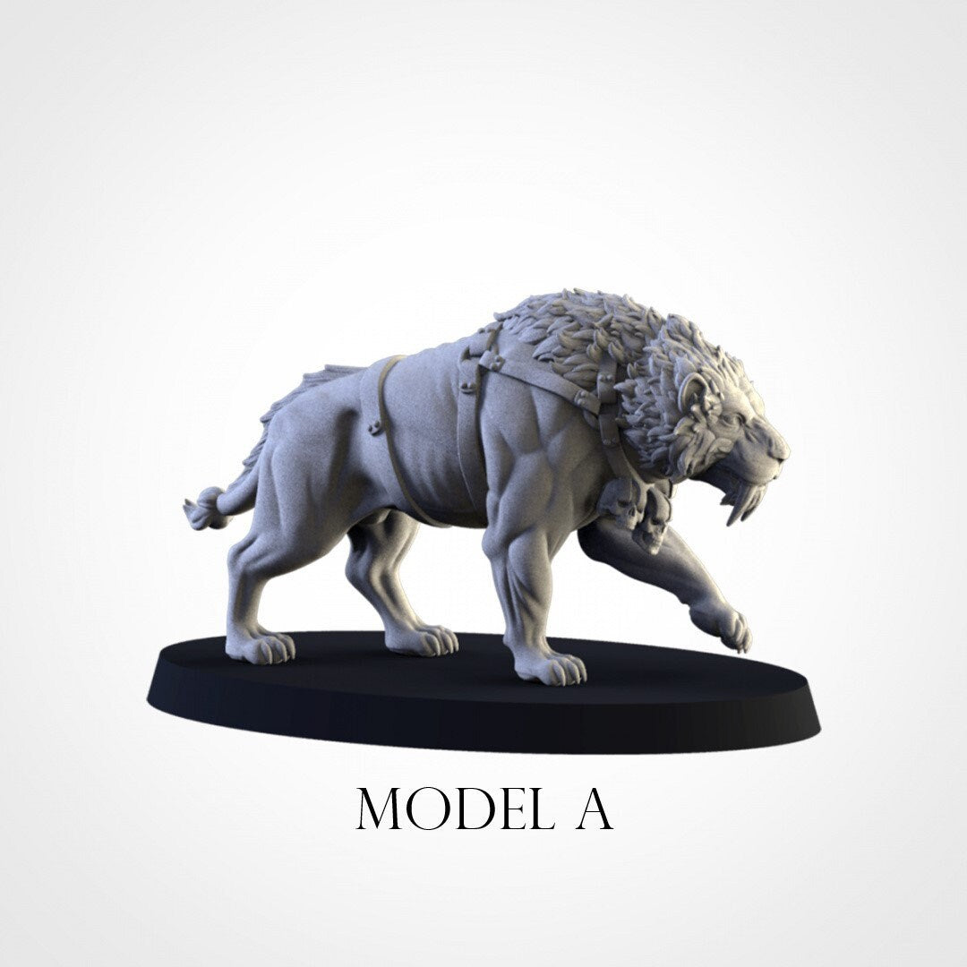 Sabretusk Pack | Resin 3D Printed Miniatures | Kyoushuneko | Table Top Gaming | RPG | D&D | Pathfinder