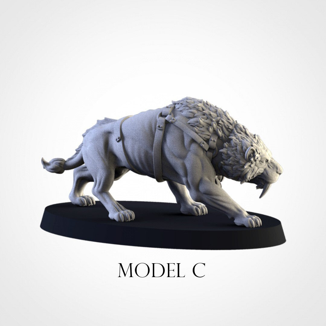 Sabretusk Pack | Resin 3D Printed Miniatures | Kyoushuneko | Table Top Gaming | RPG | D&D | Pathfinder