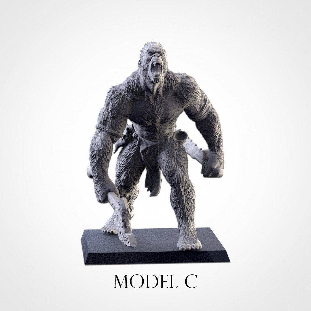 Yetis | Northern Ogres | Resin 3D Printed Miniature | Txarli Factory | RPG | D&D | Warhammer