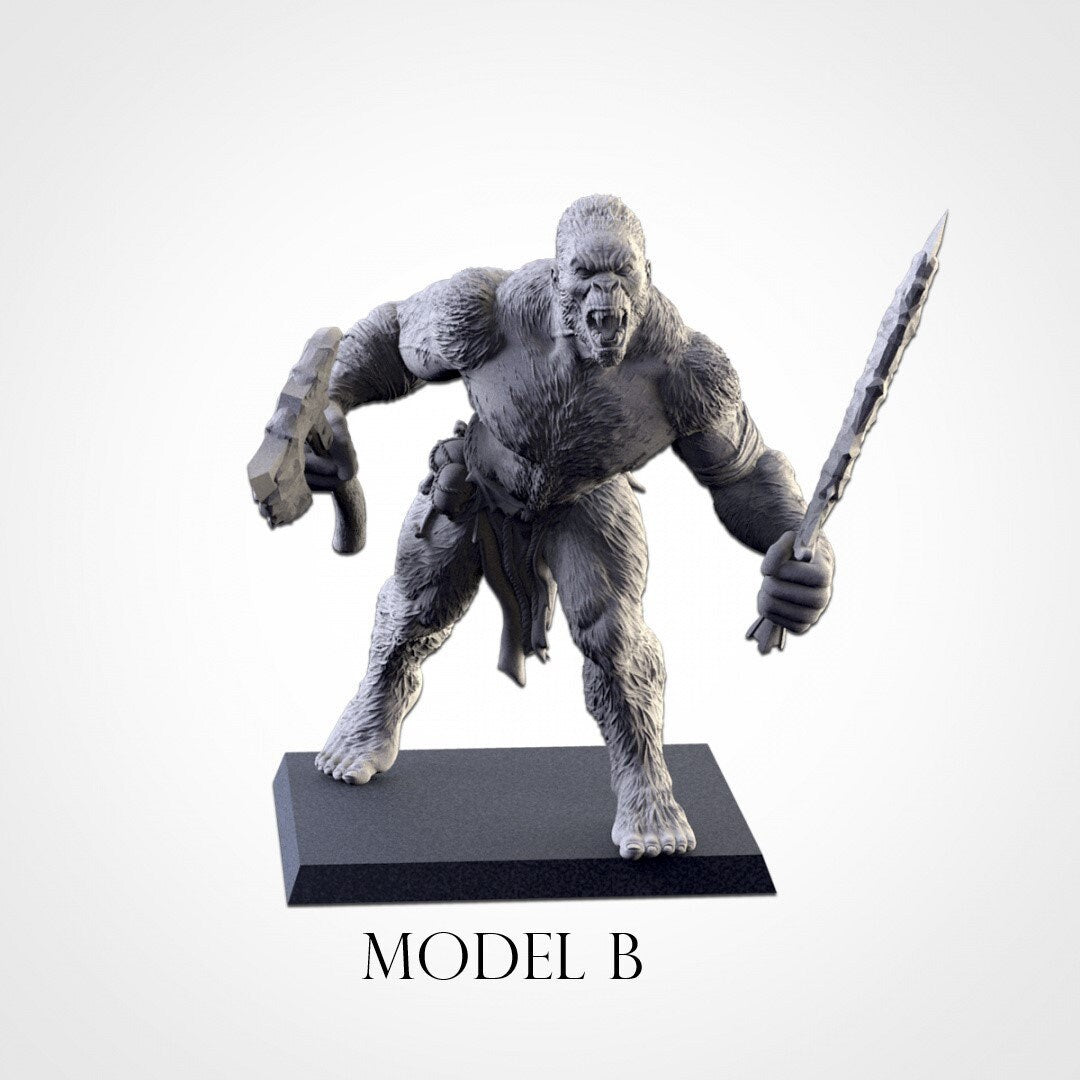 Yetis | Northern Ogres | Resin 3D Printed Miniature | Txarli Factory | RPG | D&D | Warhammer