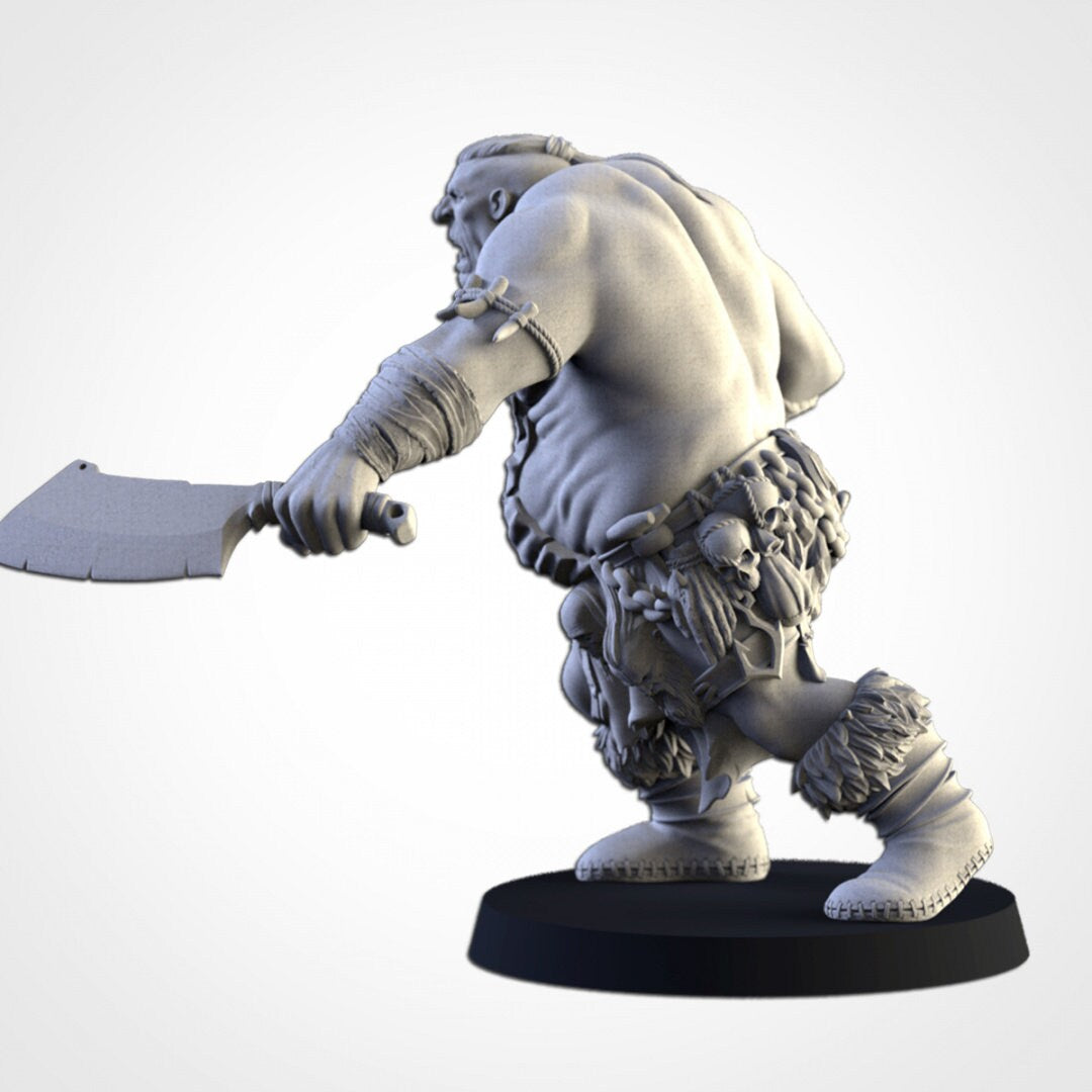 The Butcher | Northern Ogres | Resin 3D Printed Miniature | Txarli Factory | RPG | D&D | Warhammer