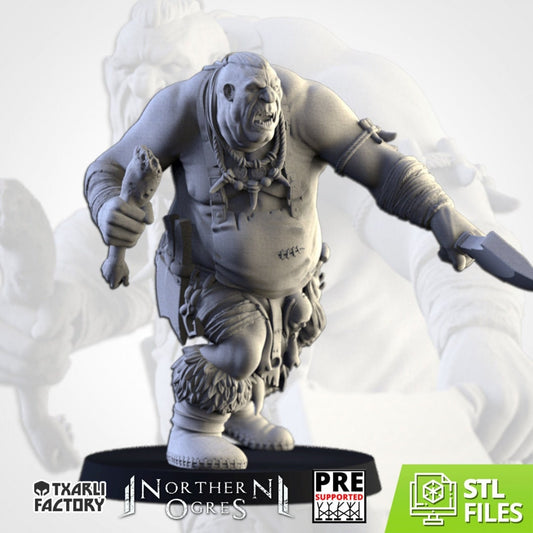 The Butcher | Northern Ogres | Resin 3D Printed Miniature | Txarli Factory | RPG | D&D | Warhammer