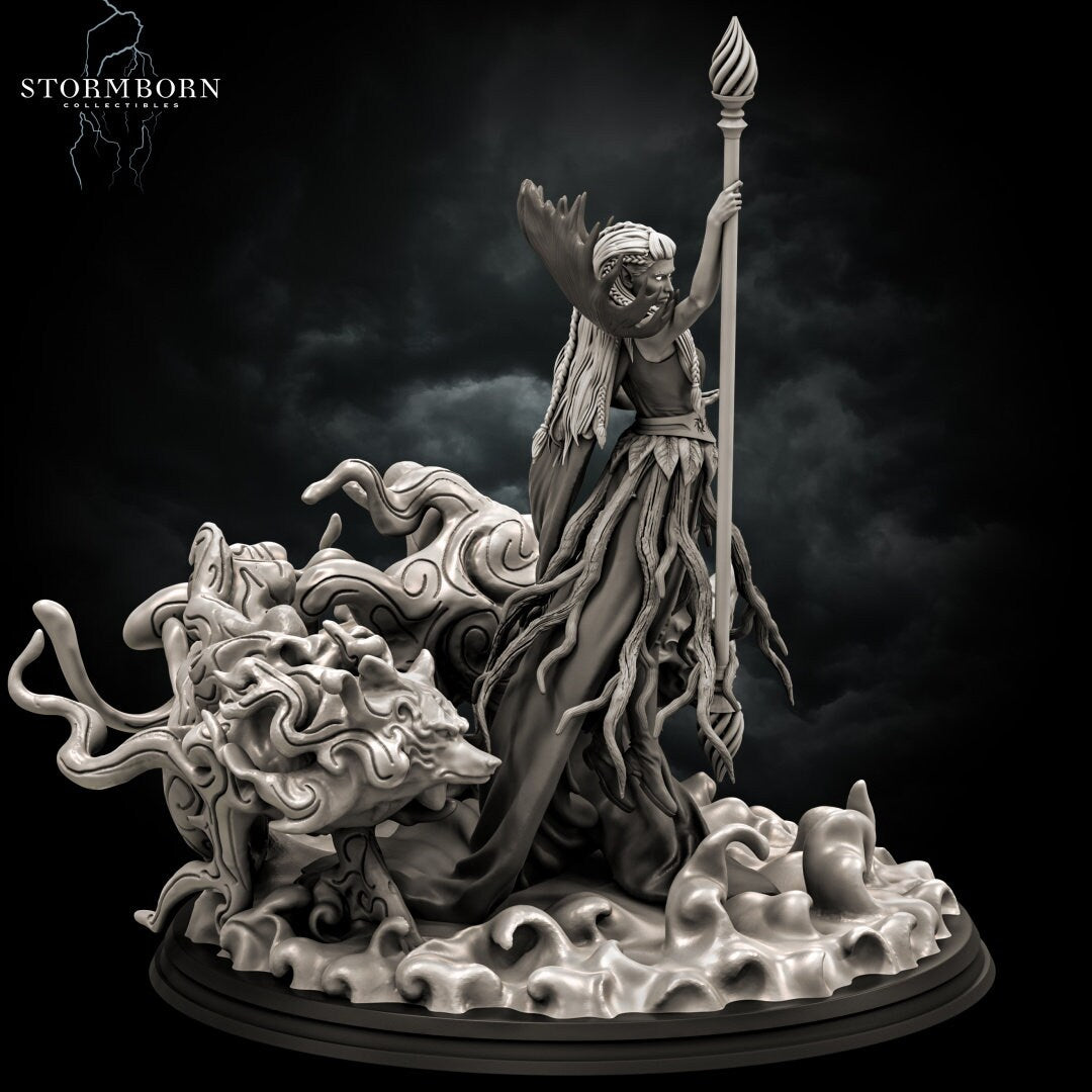 Archdruid Valmoira | Fury of the Grove | 28mm - 120mm scale | Resin 3D Printed Miniature | RPG | DND | Stormborn Collectibles