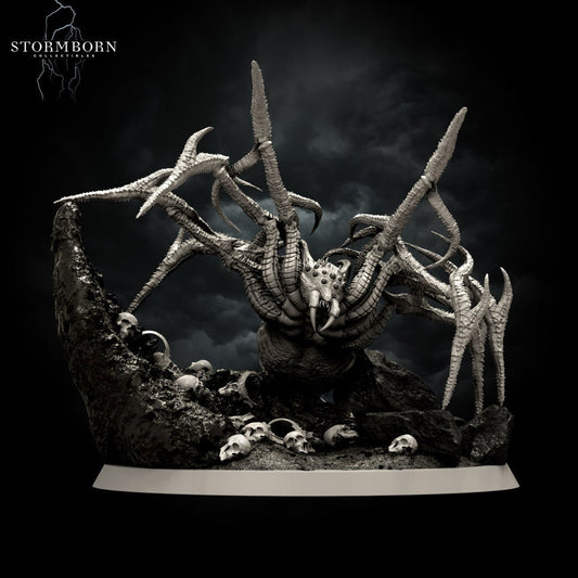Grimfang, Weaver of Nightmares | The Widow | 32mm Scale Large (4" tall) | Resin 3D Printed Miniature | RPG | DND | Stormborn Collectibles