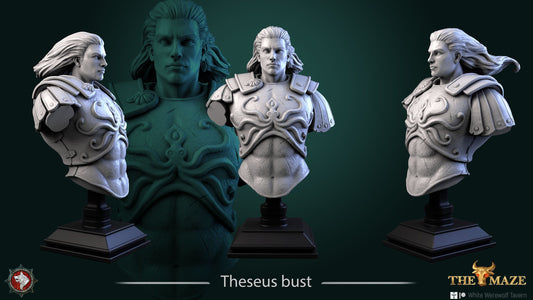 Theseus | Bust | Resin 3D Printed Miniature | White Werewolf Tavern