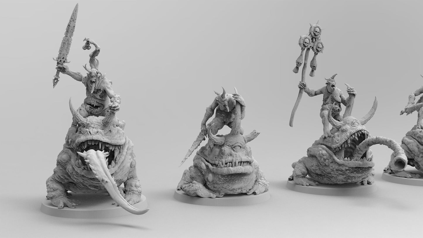 Plague Amphibians | Many Poses | Legion of Disease | Resin 3D Printed | EmanG | Table Top Gaming