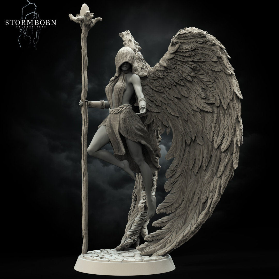 Althea, Angel of Mending | Large Model | 32mm or 75mm scale | Resin 3D Printed Miniature | RPG | DND | Stormborn Collectibles