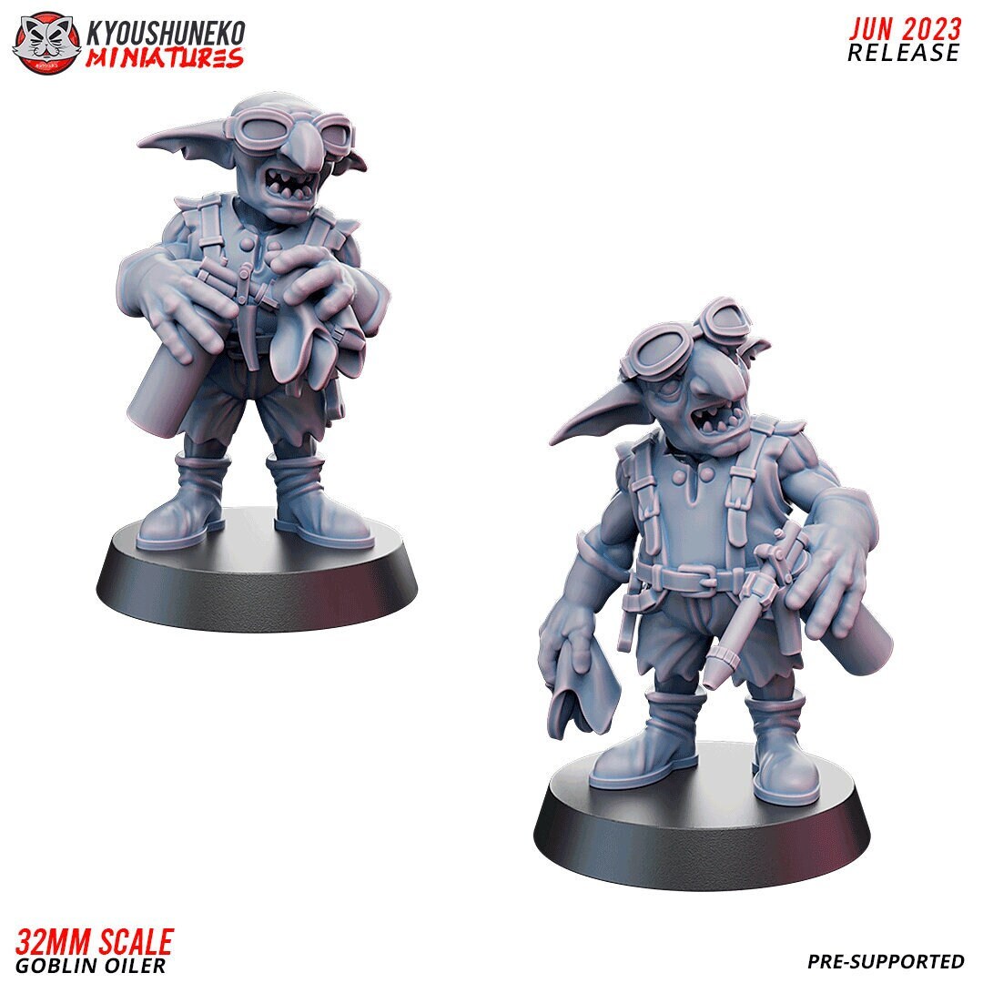 Space Goblins Oiler | Gretchins | Greenskins | Warhammer 40k Proxies | Resin 3d printed miniatures | Kyoushuneko