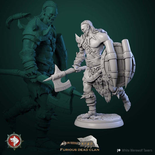 Orc Warrior Warband | Six Poses | Resin 3D Printed Miniature | White Werewolf Tavern | RPG | D&D | DnD