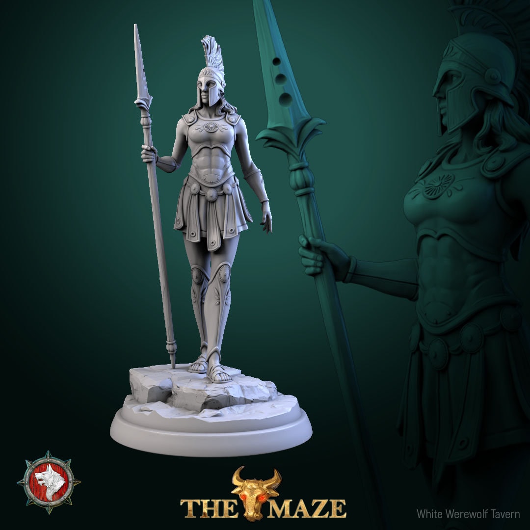 Amazons | The Maze | Resin 3D Printed Miniature | White Werewolf Tavern | RPG | D&D | DnD