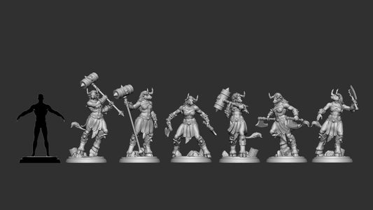 Beastwomen | The Maze | Resin 3D Printed Miniature | White Werewolf Tavern | RPG | D&D | DnD