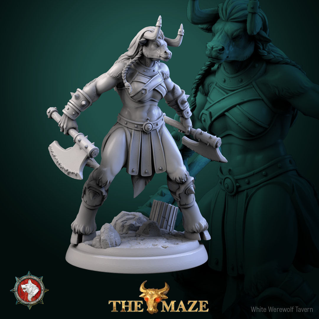 Beastwomen | The Maze | Resin 3D Printed Miniature | White Werewolf Tavern | RPG | D&D | DnD
