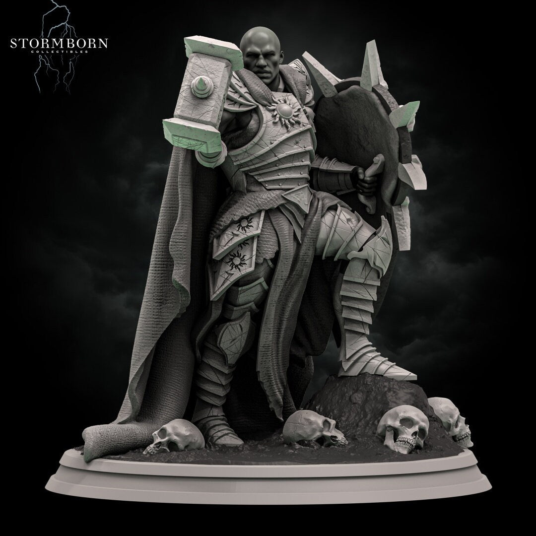 Invictus Lightbringer | Diablo II Paladin / Tyrael | 32mm or 75mm scale | Resin 3D Printed Miniature | RPG | DND | Stormborn Collectibles