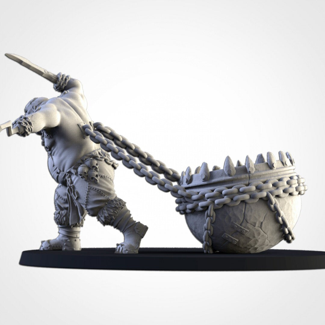Ogre Butcher with Cauldron | Skrag the Slaughterer | Northern Ogres | Resin 3D Printed Miniature | Txarli Factory | RPG | D&D | Warhammer