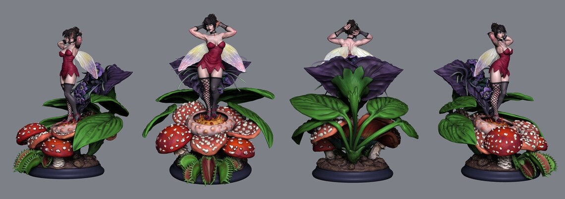 Vita the Fairy | Nude or Clothed | Resin 3D Printed Pinup | Ronin Arts Workshop