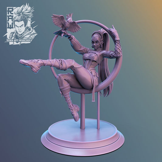 Exotic Performer Pinup | Angelique | Clothed or Nude | Resin 3D Printed Pinup | Ronin Arts Workshop